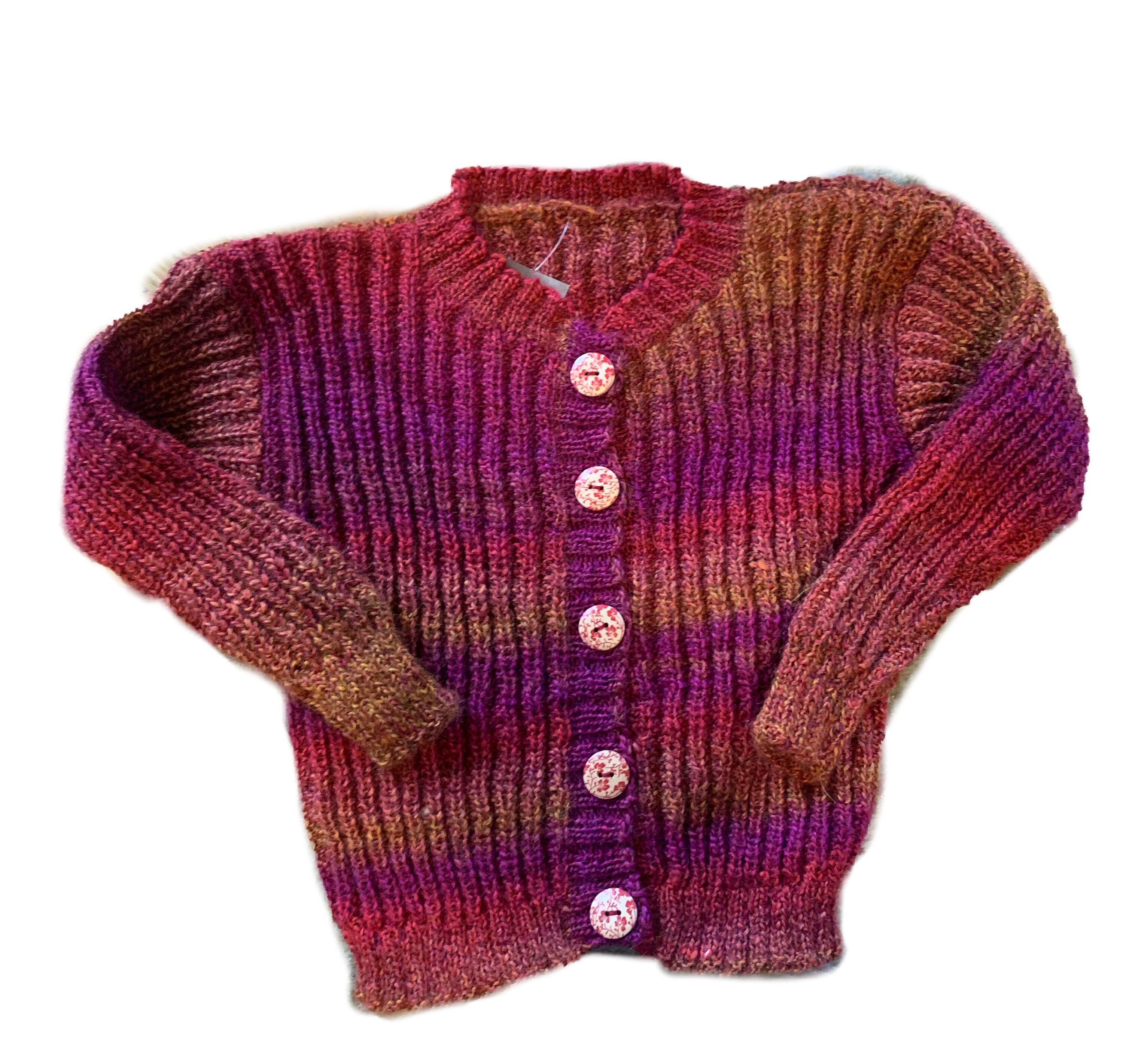Buy Handmade Multi Color Wool Sweater Made in Norway Size 4-6