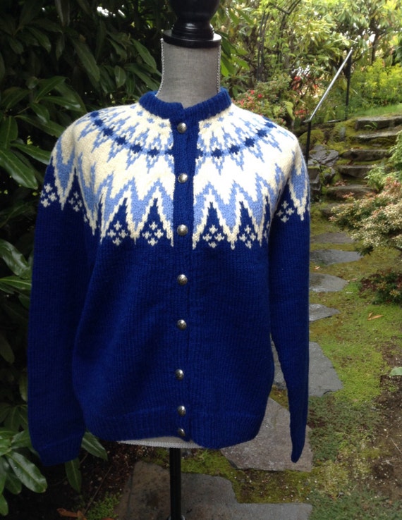 Fair Isle Norwegian wool sweater by Turi