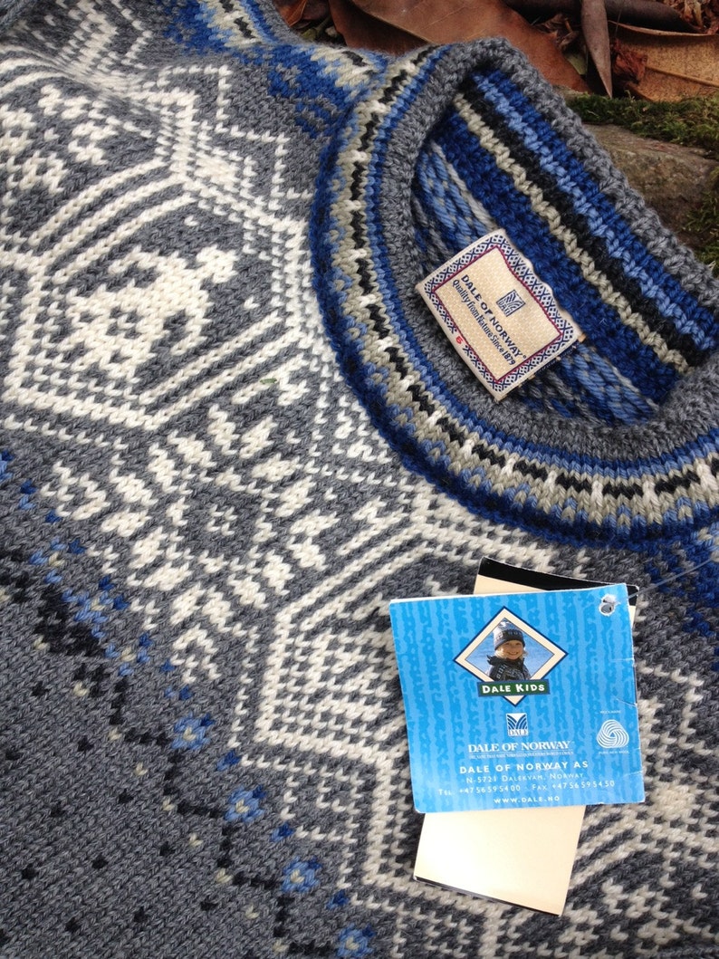 Grey Dale of Norway Children's Sweater Made in Norway Etsy
