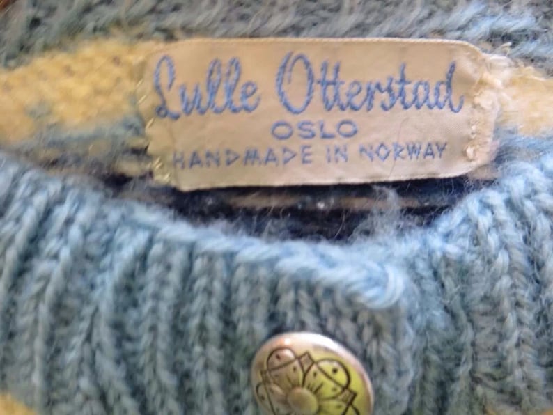 Fair Isle Norwegian wool sweater by Lulle Otterstad. Made in | Etsy