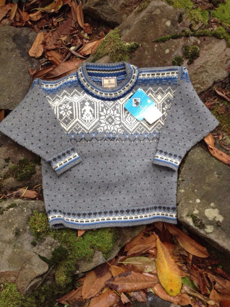 Grey Dale of Norway Children's Sweater Made in Norway Etsy