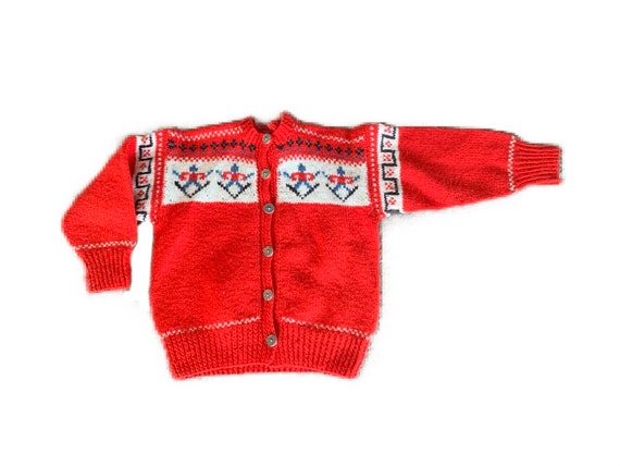 Handmade Norwegian sweater. size childs 2-4 - image 1