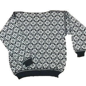 Norwegischer Wollpullover von Voss, made in Norwegen-Unisex XL
