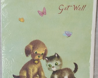Vintage 60s/70s Get Well Greeting Card