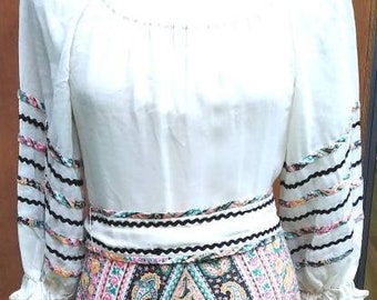 Vintage 60s/70s Prairie Hippy Dress