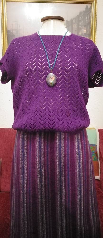 Image of Vintage S Purple Batwing Jumper