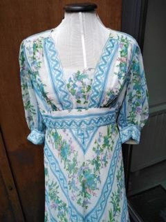 Vintage 60s Kati by Laura Phillips Floaty Maxi Dr… - image 2