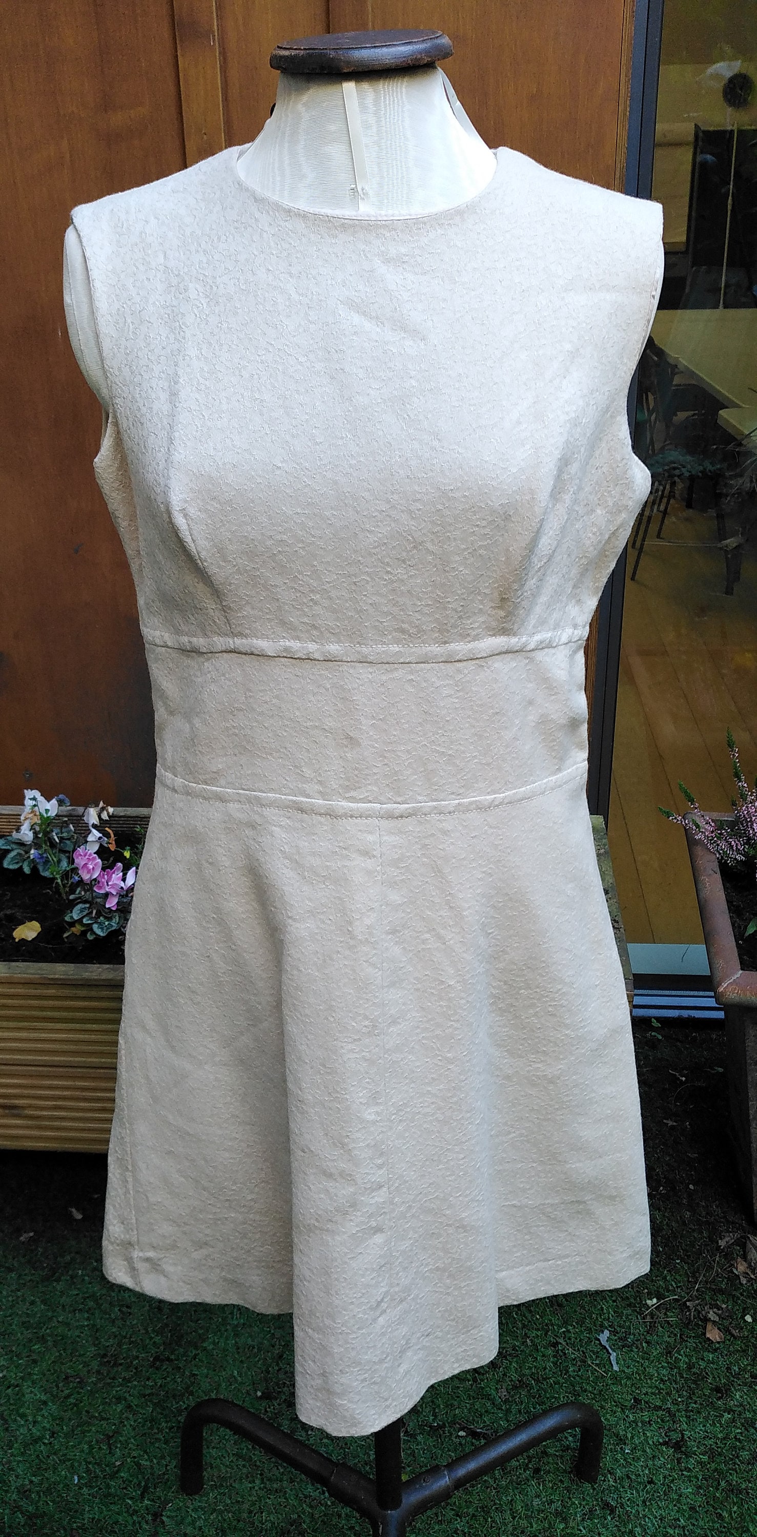 Vintage 60s Cream Wool Textured A Line Mod Dress - Etsy UK