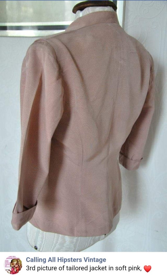 Vintage 30s/40s Peach Pink Smart Jacket - image 2