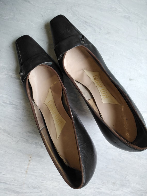 Vintage Late 50s/Early 60s Chocolate Brown Heels - image 2