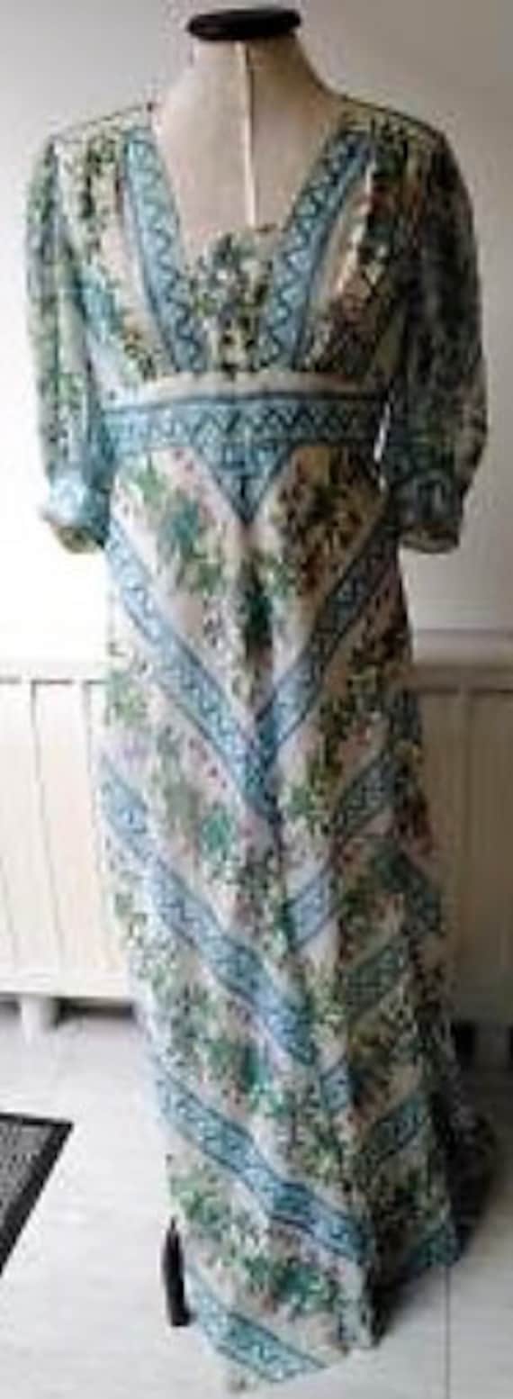 Vintage 60s Kati by Laura Phillips Floaty Maxi Dr… - image 3