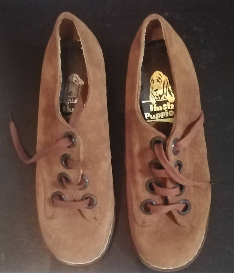Vintage 60s Suede Hush Puppies Shoes Etsy