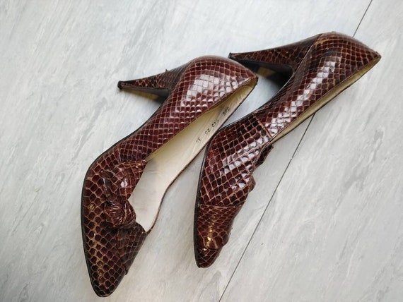 Vintage 50s Snakeskin Heels