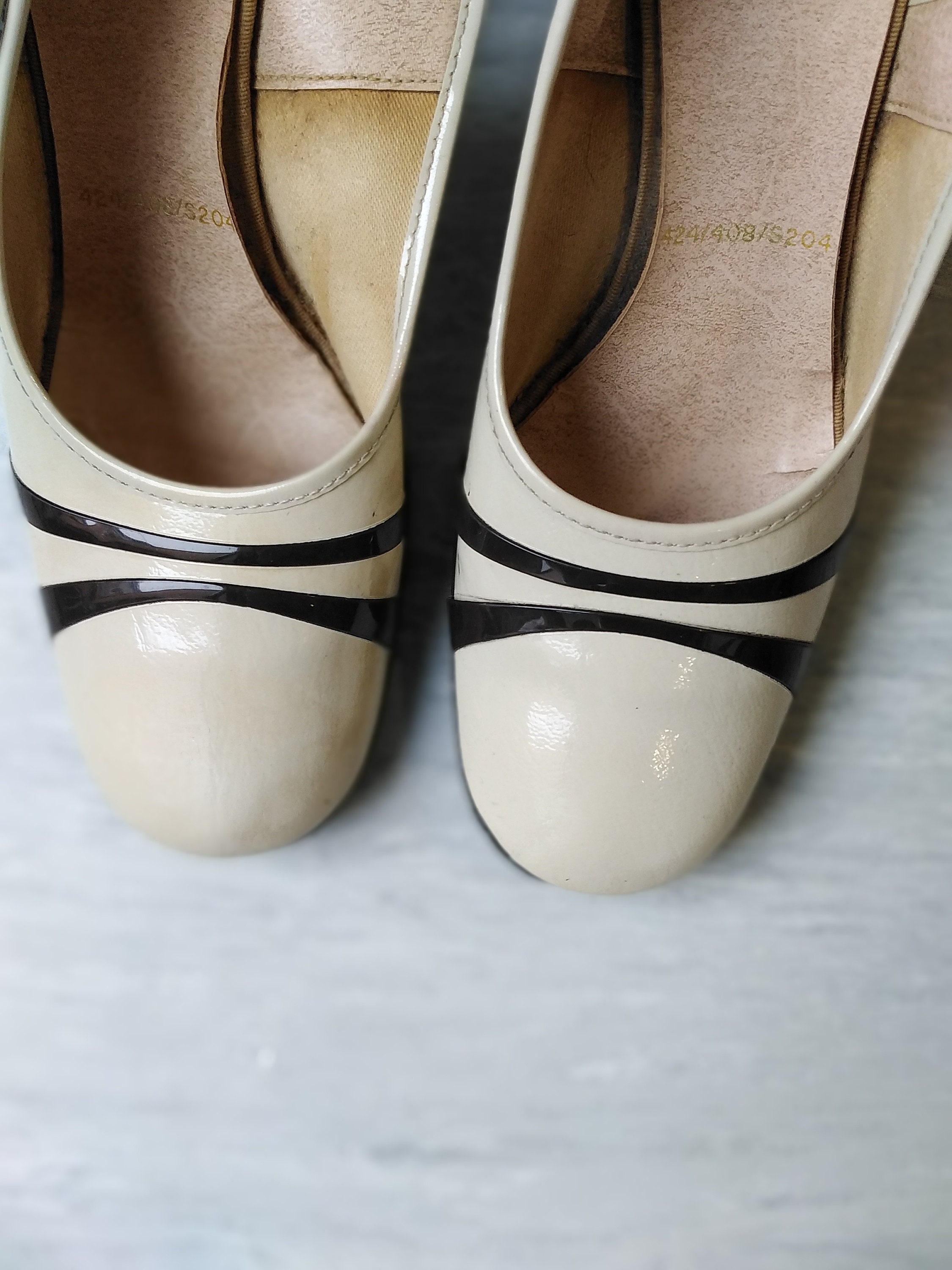 Vintage 60s Cream Slingback Mod Shoes | Etsy