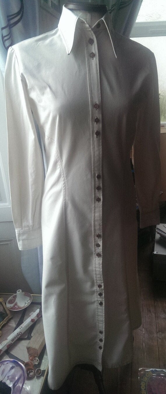 Clobber Jeff Banks Cream Midi Length early 70s Bo… - image 2