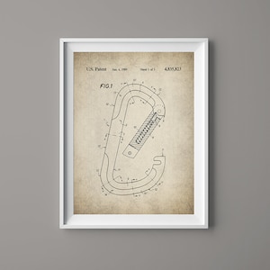 Carabiner Patent Print - Carabiner Patent - Rock Climbing Patent - Rock Climbing Decor - Rock Climber Gift - Rock Climbing Art - #104