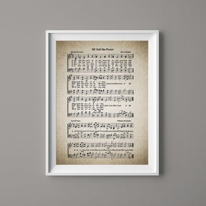 Tutti grandinano il potere di Jesus Name inno stampa - Spartiti-Home Decor - d&#39;ispirazione Art - Download immediato - stampa pronta - #HYMN-004