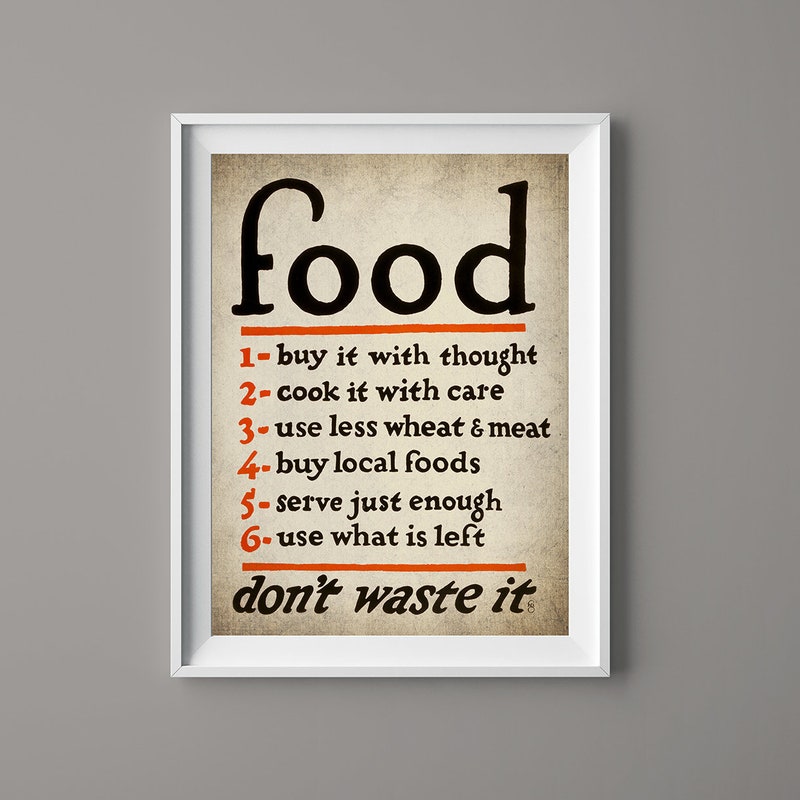 Food Waste Sign - Etsy