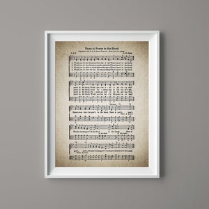 C'è potere nel sangue inno stampa - Wall Art - Spartiti - arredo casa - d'ispirazione Art - regalo - Instant Download - #HYMN-009
