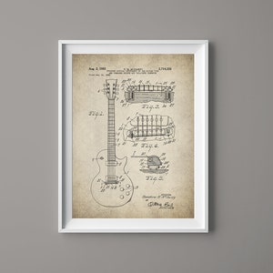 Guitar Patent Print Poster - Guitar - Guitar Patent -  Guitar Poster Art - Electric Guitar - Musician Gift - #087