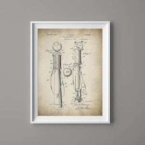Vintage Gas Pump - Antique Patent Print- Instant Download - Ready to Print - #032