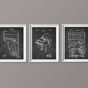 Piano Patent Print - Piano Set Art - Piano Poster - Patent Prints - Wall Art - Pianist Gift - Band Piano Set - Poster #157