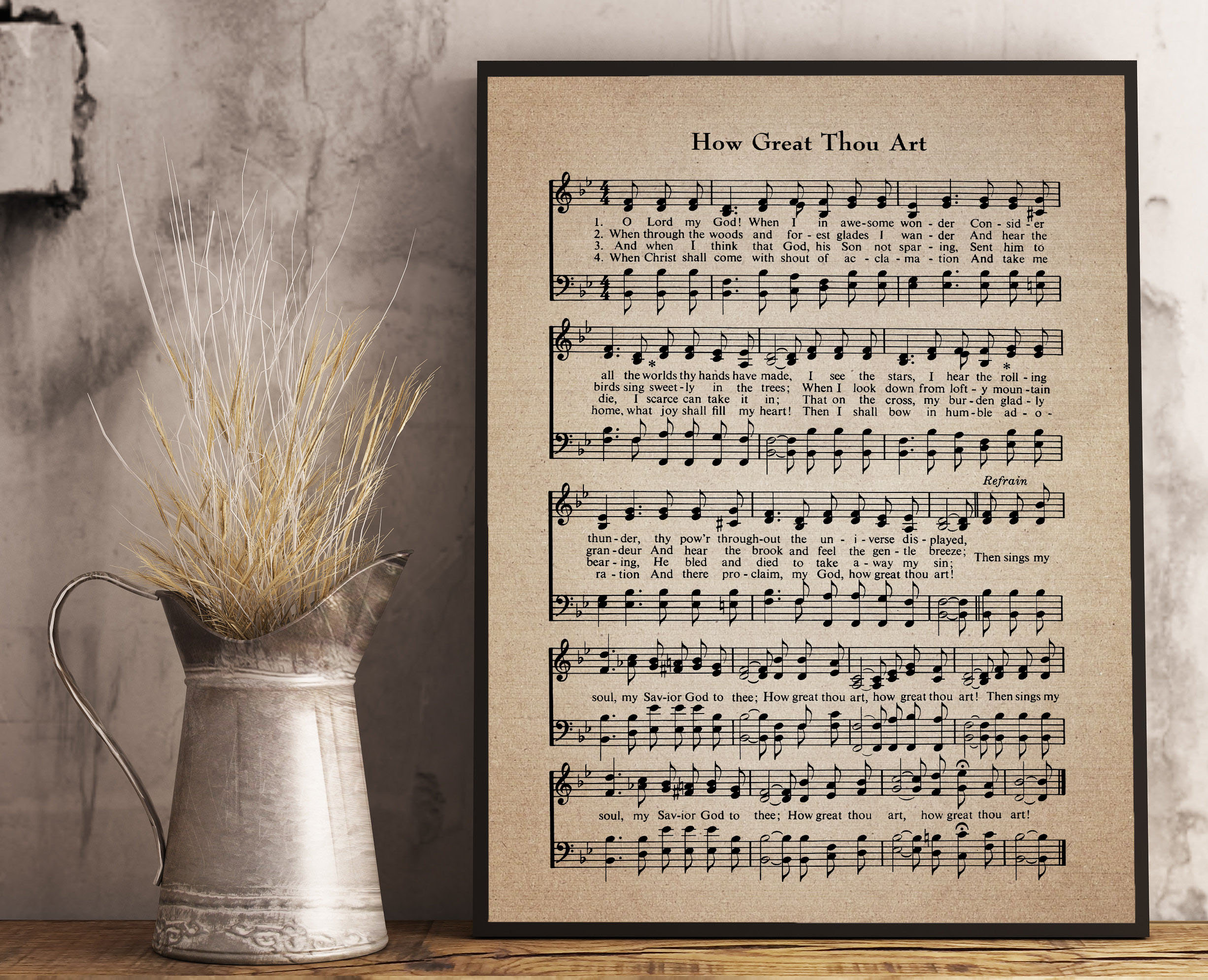 How Great Thou Art Hymn Print Sheet Music Art Hymn Art Etsy How Great Thou Art Hymn Print Sheet Music Art Hymn Art Etsy