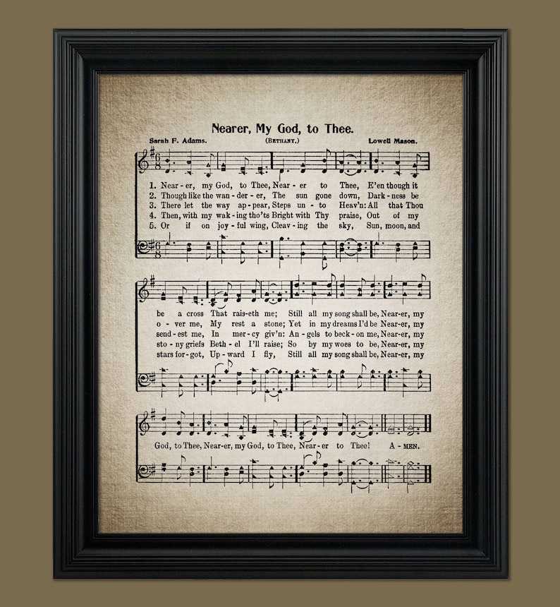 A Night To Remember Nearer My God To Thee Nearer My God to Thee Hymn Print Hymnal Sheet Sheet - Etsy