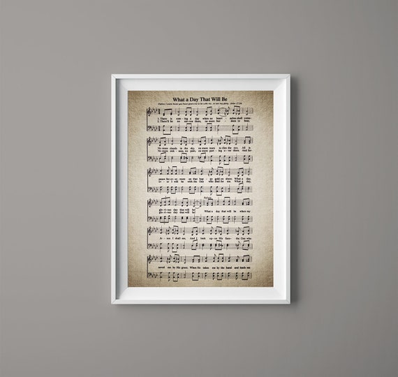 What A Day That Will Be Hymn Print Hymnal Sheet Sheet Etsy What A Day That Will Be Hymn Print Hymnal Sheet Sheet Etsy