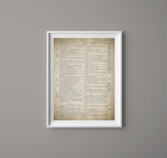 Proverbs 31 Scripture Art - Bible Art - Scripture Page - 31 Woman - Home Decor - Inspirational Art - Gift - Instant Download - #MISC-017