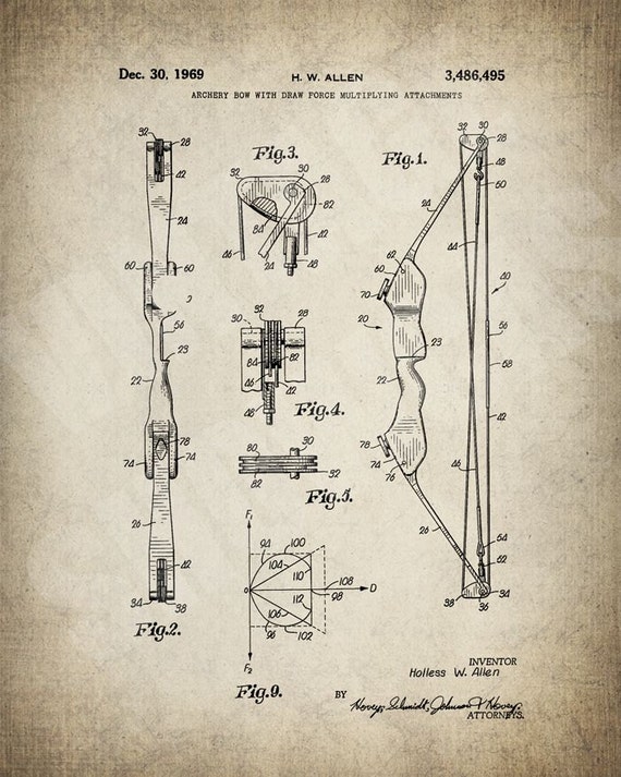 Archery Poster Set Bow And Arrow Hunter Gift Bowhunting Marksman Gift Bowman