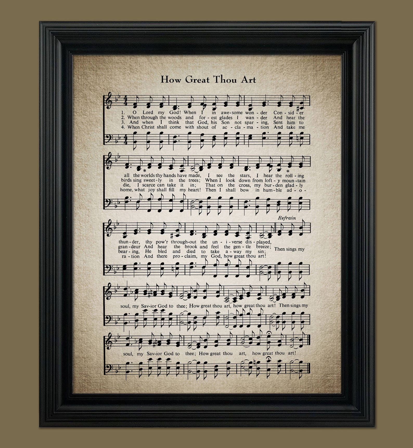 How Great Thou Art Hymn Print Sheet Music Art Hymn Art Etsy Australia
