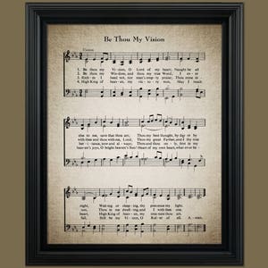 Be Thou My Vision Hymn Print Sheet Music Wall Art Home Decor Christian Art Gift Instant Download Ready to Print HYMN-007 image 2