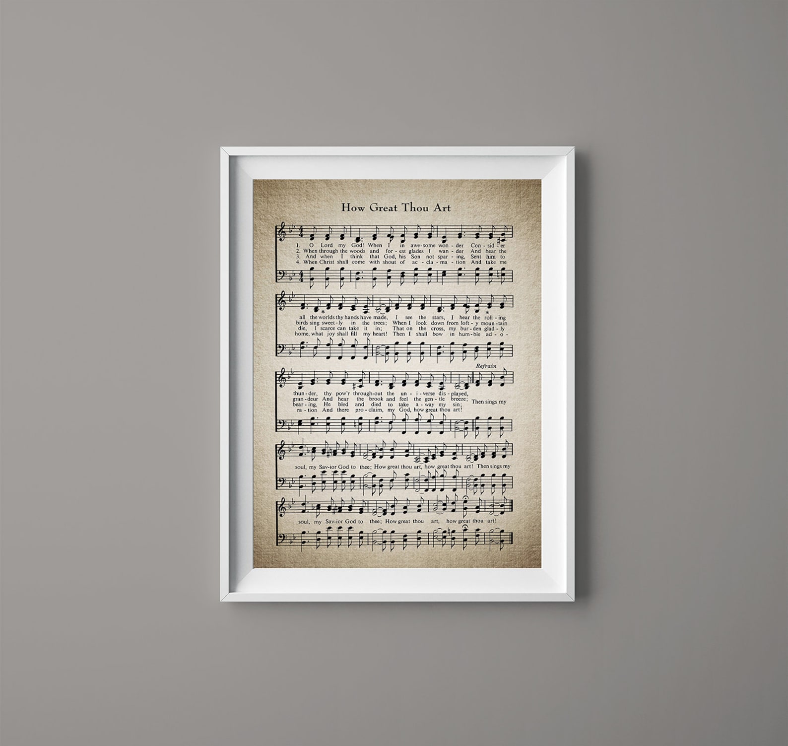 How Great Thou Art Hymn Print Sheet Music Art Hymn Art Etsy