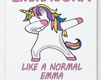 EMMACORN Like A Normal EMMA But More Awesome - MOUSEMAT - unicorn fantasy name mouse mat pad gift girl woman lady daughter mother girlfriend