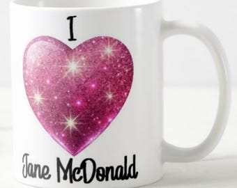 I Love JANE MCDONALD She Can Criuse In To My Port Anytime - MUG - ship tv celebrity singer presenter cruising with holiday mugs