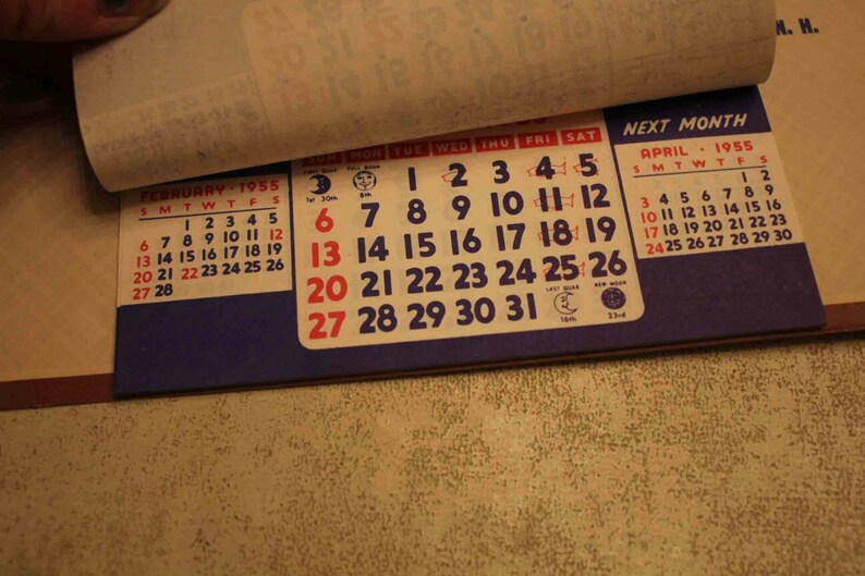 1955 Calendar Al's Auto Parts Used Cars Towing Etsy