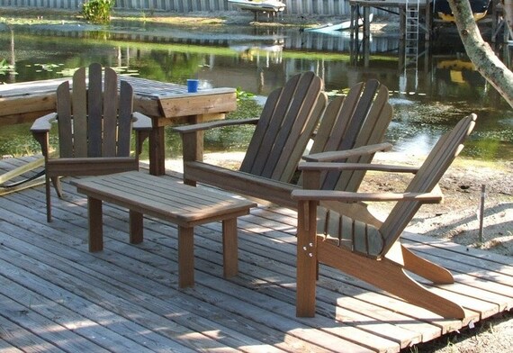 Ipe Adirondack Patio Set
