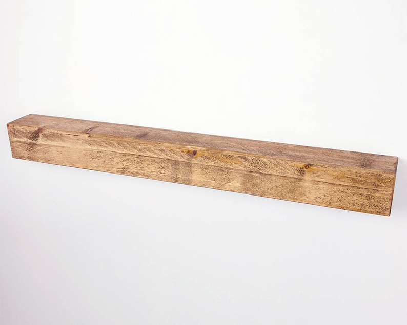 Rustic Mantel Shelves Floating Solid Wood Fireplace Shelf Etsy UK