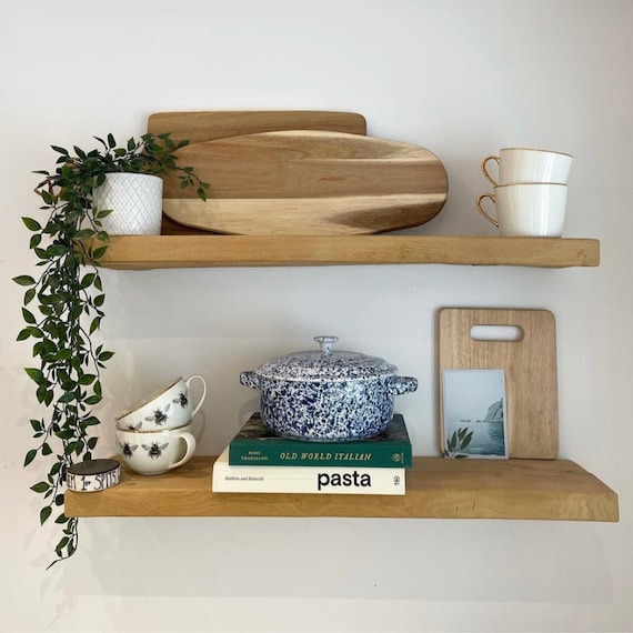 Wood effect floating shelves discount