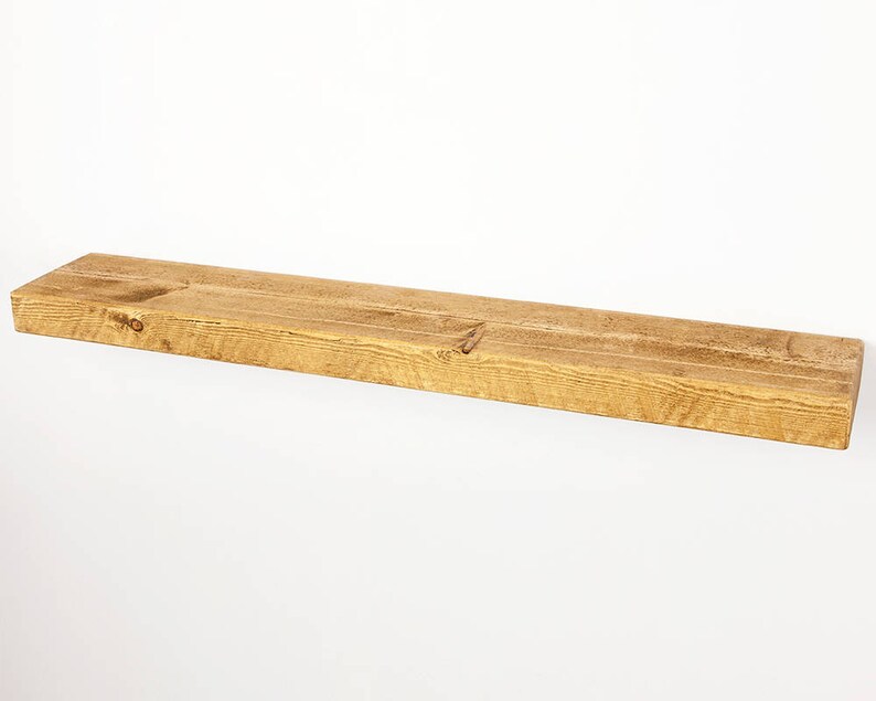 Rustic Floating Shelves Narrow Solid Wood Shelf 15cm Deep Etsy UK