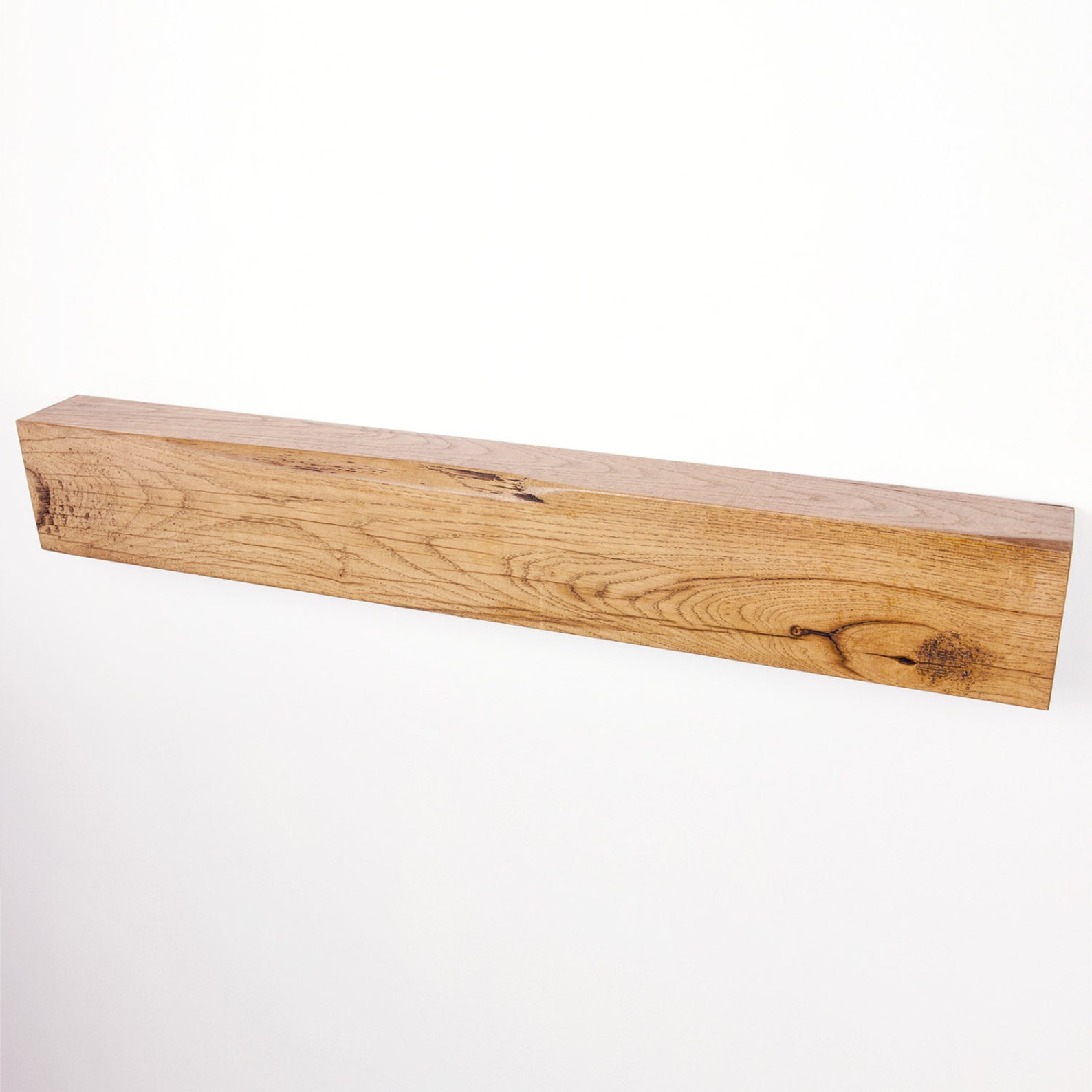 Floating Mantel Shelf Made From Chunky Solid Oak With a Choice of