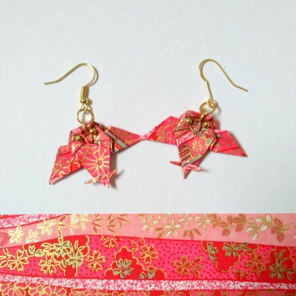 Origami Earrings Owls