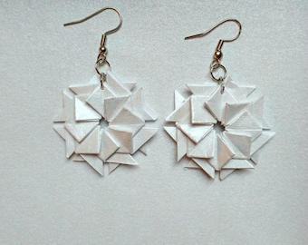 Origami Earrings Snowflakes