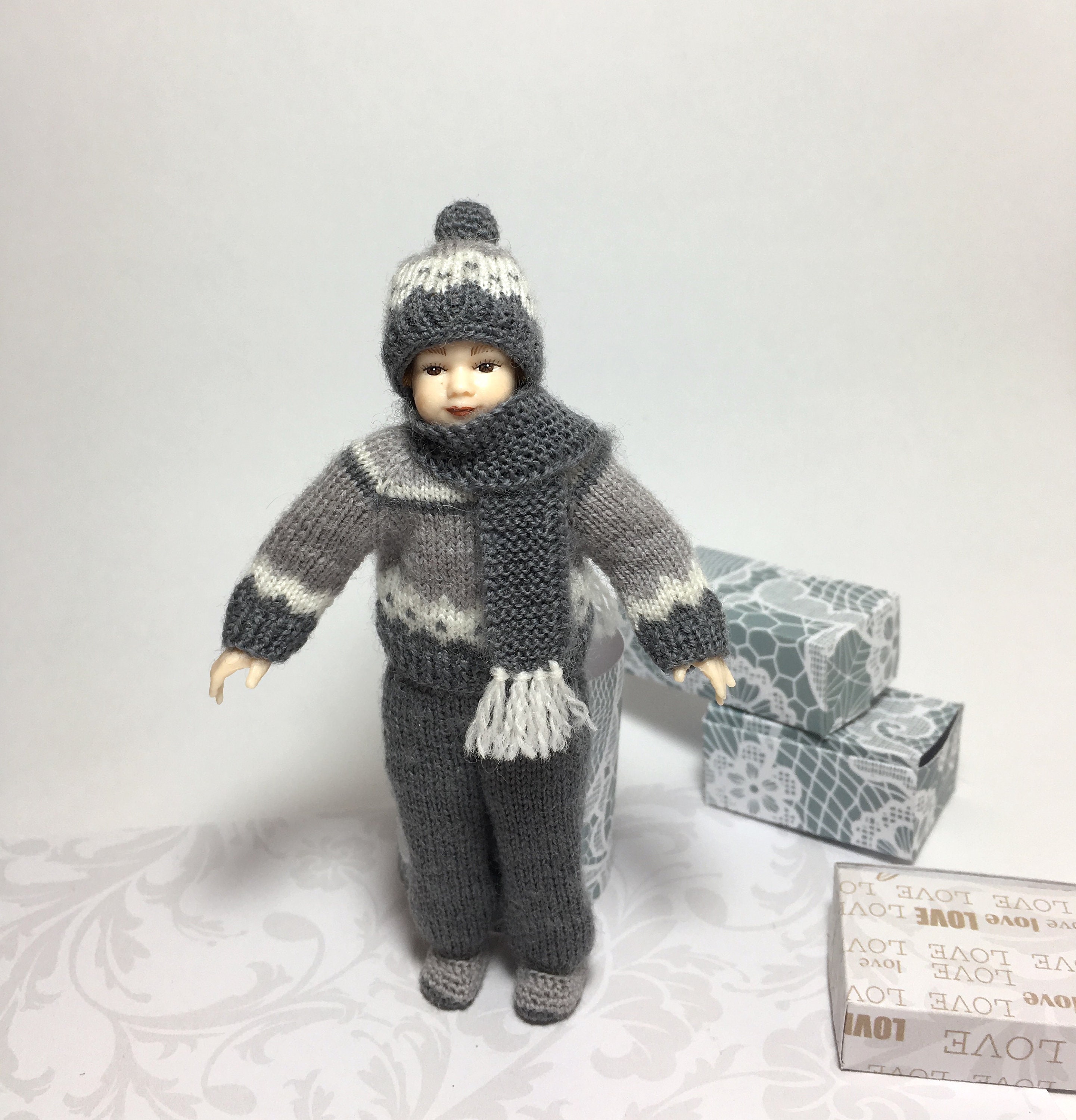 PDF knitting pattern. How to knit miniature clothes for 4 inch Etsy