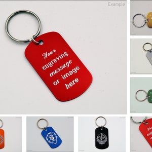 Llavero personalizado de aluminio anodizado grabado. Diseña el tuyo propio.