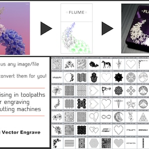 Convert your Designs/images into vector formats, .svg , .eps , .dxf (and many more) perfect for engraving/2D printing