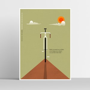 Impression EDDY MERCKX Citation et record du Tour de France illustrés - Cadeau pour cycliste