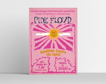 Pink Floyd Concert Poster Print - March 18th 1967 Enfield Tech College