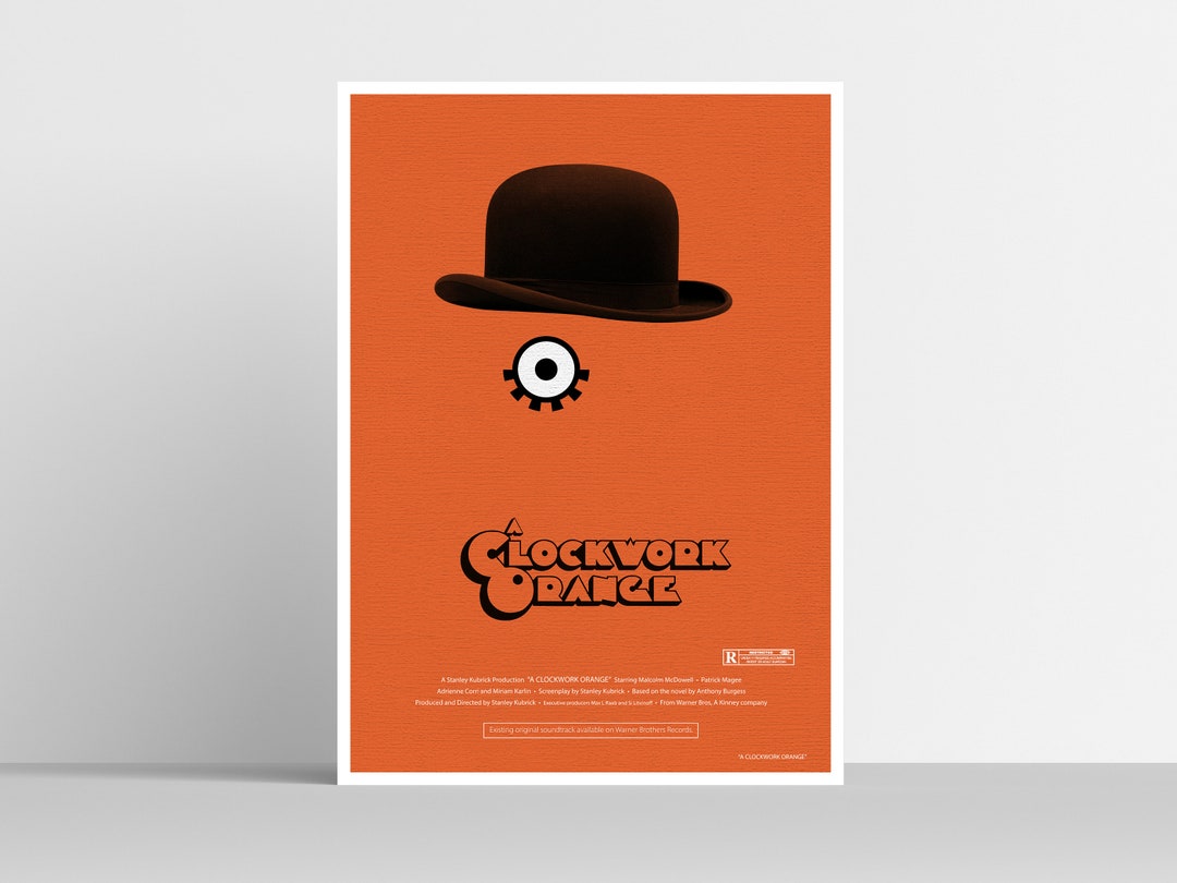 A Clockwork Orange Movie Poster, Minimalist Print Art - Gifts for Him ...